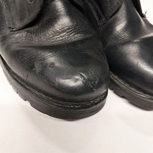 Heereseigentum Holzer Vintage Alpschuh Black Leather Military Boots 42/8  Y2k - Picture 5 of 14